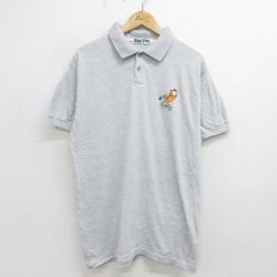 00s 半袖ポロシャツ ガーフィールド グレー XL | 古着