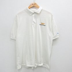 【50%OFF】XL★古着 半袖 ポロ シャツ メンズ 90年代 90s ミラー ビール USA製 白 ホワイト 24aug09 中古 トップス