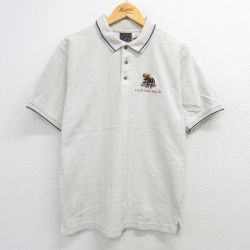 【50%OFF】XL★古着 半袖 ポロ シャツ メンズ 00年代 00s シカ ヘリンボーン コットン グレー 霜降り 25apr04 中古 トップス