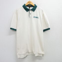 【50%OFF】XL★古着 半袖 ポロ シャツ メンズ 00年代 00s ECONO 鹿の子 大きいサイズ コットン 生成り他 25apr04 中古 トップス