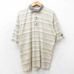 【50%OFF】XL★古着 半袖 ポロ シャツ メンズ 90年代 90s コットン ベージュ他 カーキ 25apr14 中古 トップス