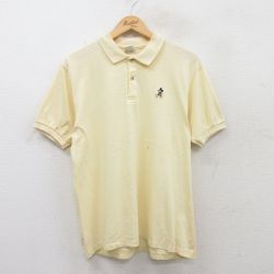 ディズニー 80s 半袖ポロシャツ ミッキー イエロー L | 古着