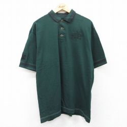 XL★古着 半袖 ポロ シャツ メンズ 00年代 00s ゴルフ 大きいサイズ コットン 緑他 グリーン 25apr26 中古 トップス