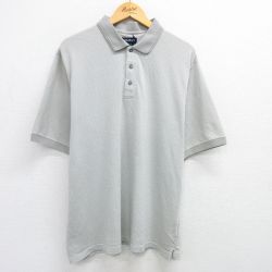 ピューリタン 00s 半袖ポロシャツ 千鳥格子 グレー XL | 古着
