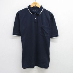 ピューリタン 00s 半袖ポロシャツ ネイビー L | 古着