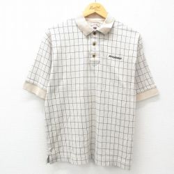 【50%OFF】00s 半袖ポロシャツ カーキチェック L | 古着