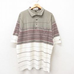 00s 半袖ポロシャツ ラグラン グリーン XL | 古着