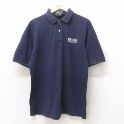 00s 半袖ポロシャツ HEWLETT ネイビー L | 古着