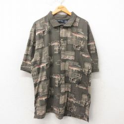 ピューリタン 00s 半袖ポロシャツ 魚 グリーン XL | 古着