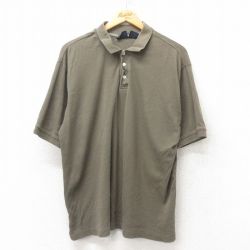 L★古着 ルート66 半袖 ポロ シャツ メンズ 大きいサイズ コットン 緑 グリーン 25jun02 中古 トップス