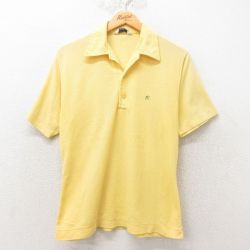 アーノルドパーマー 70s 半袖ポロシャツ ワンポイントロゴ イエロー M | 古着