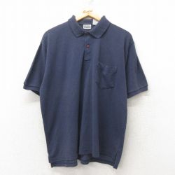 ベーシックエディションズ 90s 半袖ポロシャツ ネイビー XL | 古着