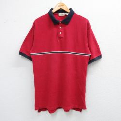 【50%OFF】セントジョンズベイ 00s 半袖ポロシャツ 鹿の子 レッド L | 古着