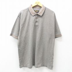 XL★古着 ウールリッチ WOOLRICH 半袖 ポロ シャツ メンズ 鹿の子 大きいサイズ コットン グレー他 25jun05 中古 トップス
