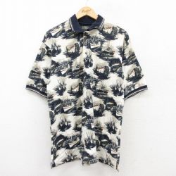 90s 半袖ポロシャツ 船 カーキ XL | 古着