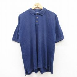 【50%OFF】XL★古着 エディーバウアー 半袖 ブランド ポロ シャツ メンズ 00年代 00s 大きいサイズ コットン 紺 ネイビー 25jun05 中古 トップス