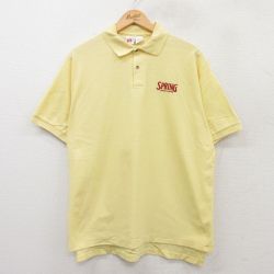 90s 半袖ポロシャツ SPRING イエロー XL | 古着