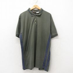 【50%OFF】XL★古着 FADED GLORY 半袖 ポロ シャツ メンズ 大きいサイズ コットン 緑 グリーン 25jun06 中古 トップス
