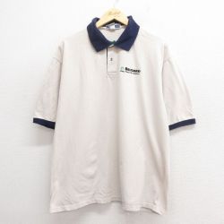 XL★古着 ジャージーズ 半袖 ポロ シャツ メンズ 90年代 90s BELGARD 鹿の子 大きいサイズ コットン USA製 薄ベージュ カーキ 25jun17 中古 トップス