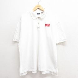 【20%OFF】XL★古着 IZOD 半袖 ポロ シャツ メンズ RSA 鹿の子 大きいサイズ コットン 白 ホワイト 25jun17 中古 トップス