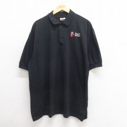 00s 半袖ポロシャツ ピザ ブラック XL | 古着