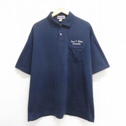 00s 半袖ポロシャツ ネイビー XL | 古着