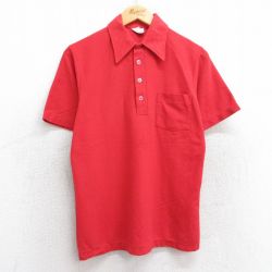 シアーズ 70s 半袖ポロシャツ レッド M | 古着