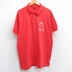 80s 半袖ポロシャツ ZDROWIE レッド L | 古着