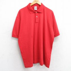 フルーツオブザルーム 00s 半袖ポロシャツ レッド XL | 古着