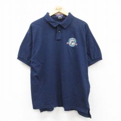 フルーツオブザルーム 半袖ポロシャツ マイアミドルフィンズ ネイビー XL | 古着