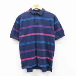 【50%OFF】ザフォックスコレクション 90s 半袖ポロシャツ ネイビー L | 古着