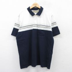 マンシングウェア 半袖ポロシャツ ネイビー XL | 古着