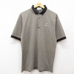 L★古着 半袖 ポロ シャツ メンズ 90年代 90s Misson inn コットン USA製 ベージュ系他 カーキ 25jul02 中古 トップス