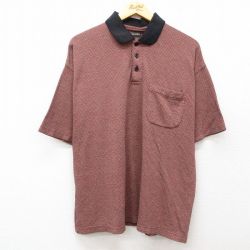 XL★古着 セントジョンズベイ 半袖 ポロ シャツ メンズ 大きいサイズ エンジ系他 25jul02 中古 トップス