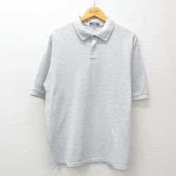 ジャージーズ 00s 半袖ポロシャツ 霜降り グレー L | 古着