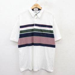 【50%OFF】XL★古着 アロー 半袖 ポロ シャツ メンズ 90年代 90s 白他 ホワイト 25jul02 中古 トップス