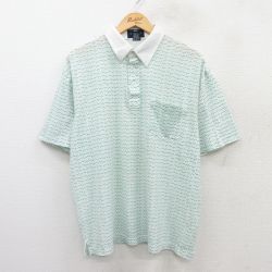 00s 半袖ポロシャツ 総柄 ホワイト XL | 古着