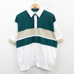 【20%OFF】XL★古着 半袖 ポロ シャツ メンズ 90年代 90s 大きいサイズ 白他 ホワイト 25jul02 中古 トップス