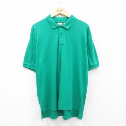 XL★古着 半KEY 袖 ポロ シャツ メンズ 90年代 90s 緑 グリーン 【spe】 25jul05 中古 半袖 トップス