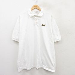 【50%OFF】XL★古着 半袖 ポロ シャツ メンズ 90年代 90s コアントロー 大きいサイズ コットン 白 ホワイト 25jul07 中古 トップス