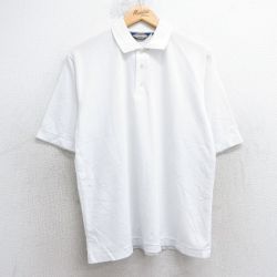 【20%OFF】XL★古着 タウンクラフト 半袖 ポロ シャツ メンズ 90年代 90s 鹿の子 白 ホワイト 25jul09 中古 トップス