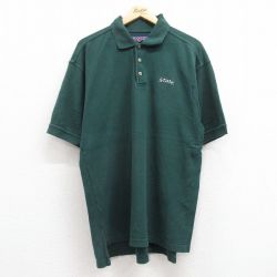 【20%OFF】XL★古着 ジャンスポーツ 半袖 ポロ シャツ メンズ 00年代 00s State 鹿の子 大きいサイズ コットン 緑 グリーン 25jul09 中古 トップス