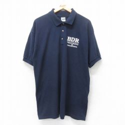 BDR 00s 半袖ポロシャツ ネイビー XL | 古着