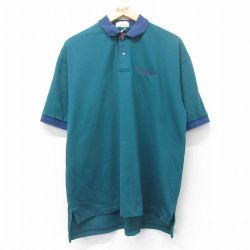 【50%OFF】XL★古着 半袖 ポロ シャツ メンズ 90年代 90s Runge & son 鹿の子 コットン USA製 緑他 グリーン 25jul11 中古 トップス
