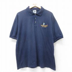 ジャージーズ 00s 半袖ポロシャツ スウェーデン ネイビー XL | 古着