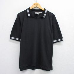 XL★古着 半袖 ポロ シャツ メンズ 00年代 00s 大きいサイズ コットン 黒他 ブラック 25jul11 中古 トップス