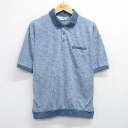 【50%OFF】XL★古着 半袖 ポロ シャツ メンズ 90年代 90s 大きいサイズ 薄紺他 ネイビー 25jul11 中古 トップス