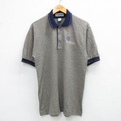 90s 半袖ポロシャツ Aeroderivative 総柄 カーキ L | 古着