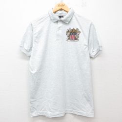 L★古着 フルーツオブザルーム 半袖 ポロ シャツ メンズ 90年代 90s ROULEAU 薄グレー 霜降り 25jul24 中古 トップス