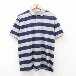 XL★古着 半袖 ポロ シャツ メンズ 00年代 00s グレー 霜降り他 25jul22 中古 トップス